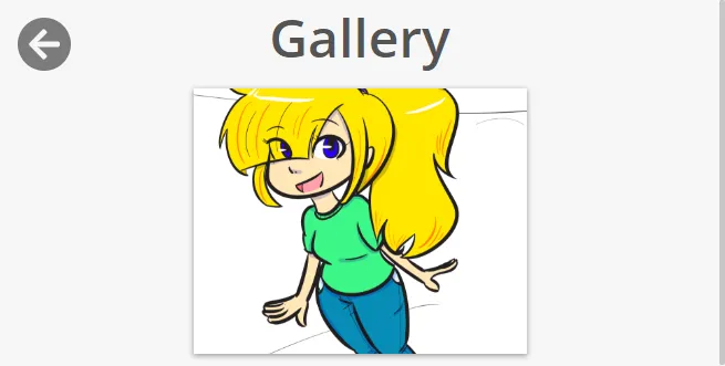 The default Gallery screen with one image, with that one image being Unlocked.
