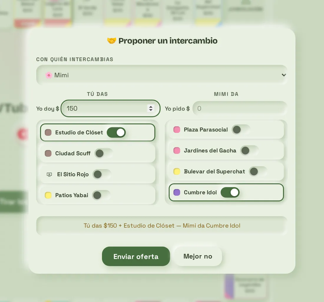 Proponer un intercambio