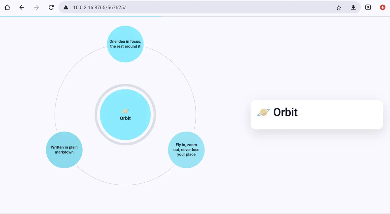 A presentation followed in a web browser