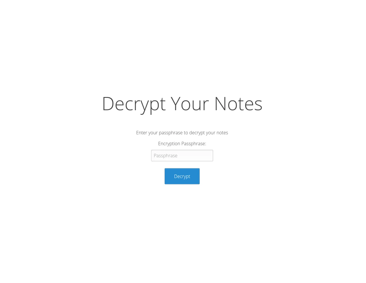 Decryption Screen